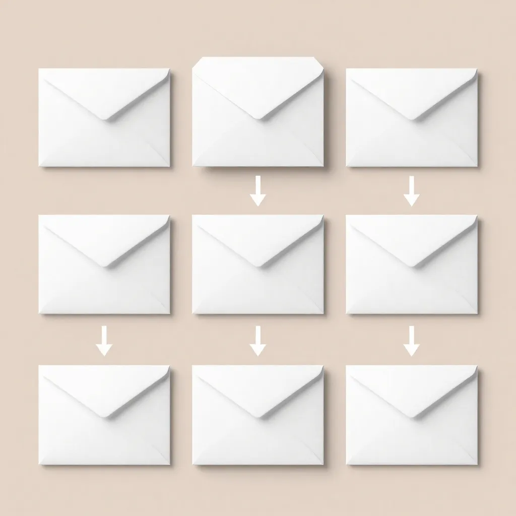 Before organization - cluttered mail situation